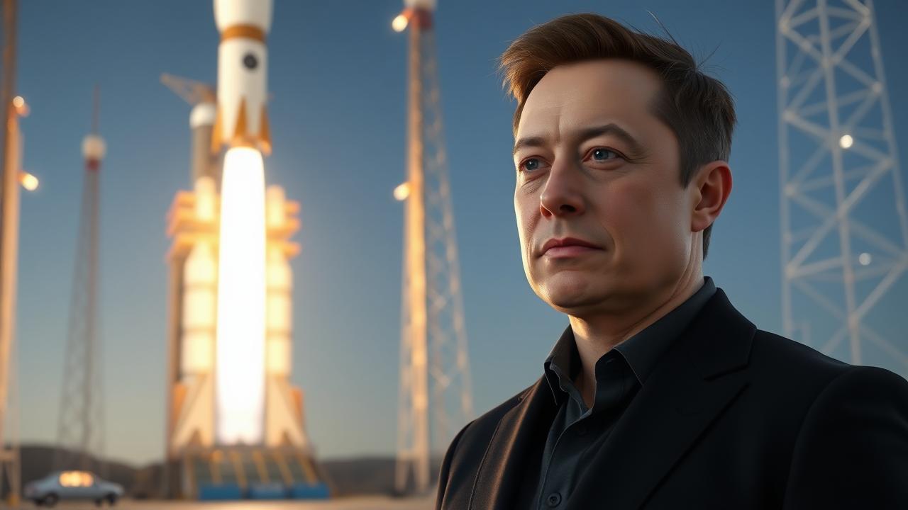 Elon Musk đứng trước tên lửa, đầy quyết tâm trước khi phóng.