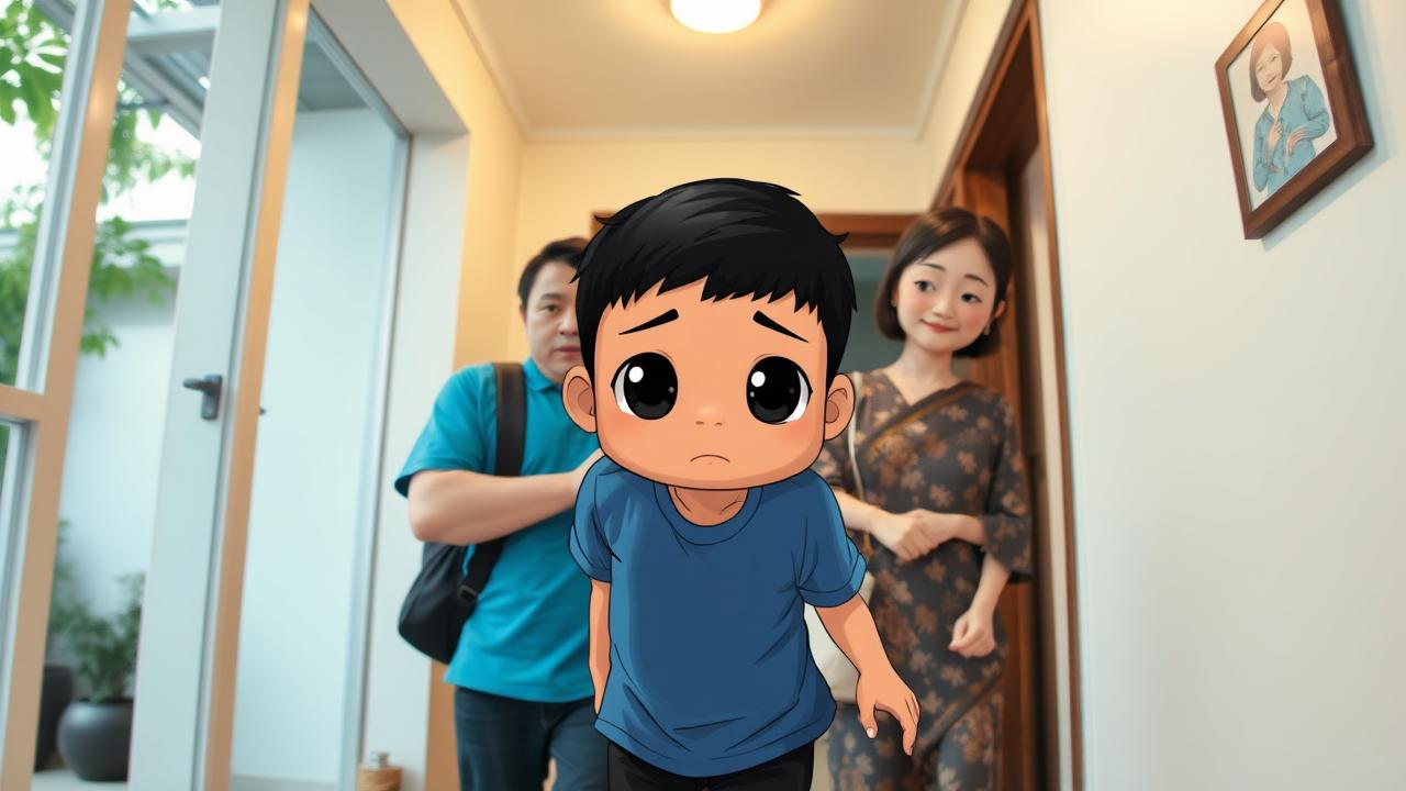 Noben trở về nhà với tâm trạng nặng nề, căng thẳng với mẹ.